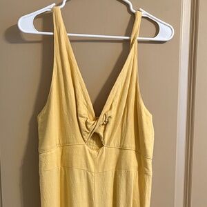 Francesca’s Twist-Tie Jumpsuit - Yellow
